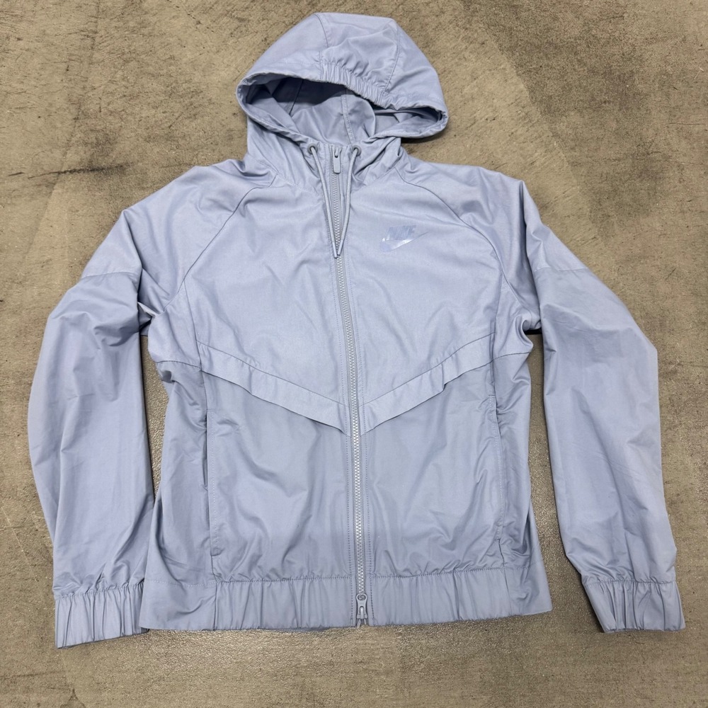 Nike Womens Windrunner Hooded Windbreaker Jacket Light Purple Lavender Medium